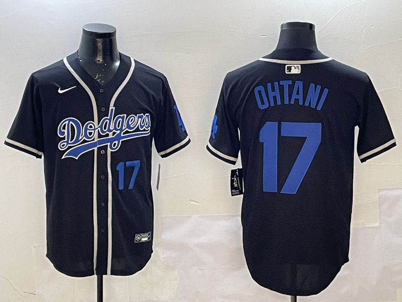 Men Los Angeles Dodgers #17 Ohtani Black Fashion Game 2025 Nike MLB Jersey style 4->los angeles dodgers->MLB Jersey